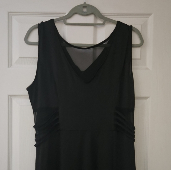 Long Black Slip Maxi Dress w/ Front Slit Plus Size - NWT - Picture 2 of 6